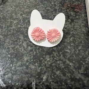 Pink Floral Kids Hair Clips